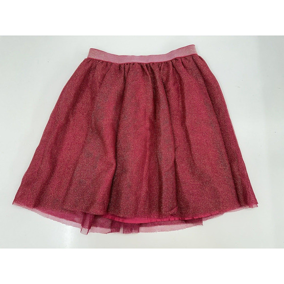 NWTS Girls Gap Kids Pink Shimmer Layered Skirt Size XL 12 - Picture 1 of 12